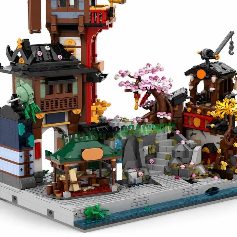Фото Набор для сборки MOC-модели «Старый город Ниндзяго» из 6266 деталей, архитектурный конструктор-головоломка, развивающая игрушка для самостоятельной сборки, коллекционная модель для демонстрации №5