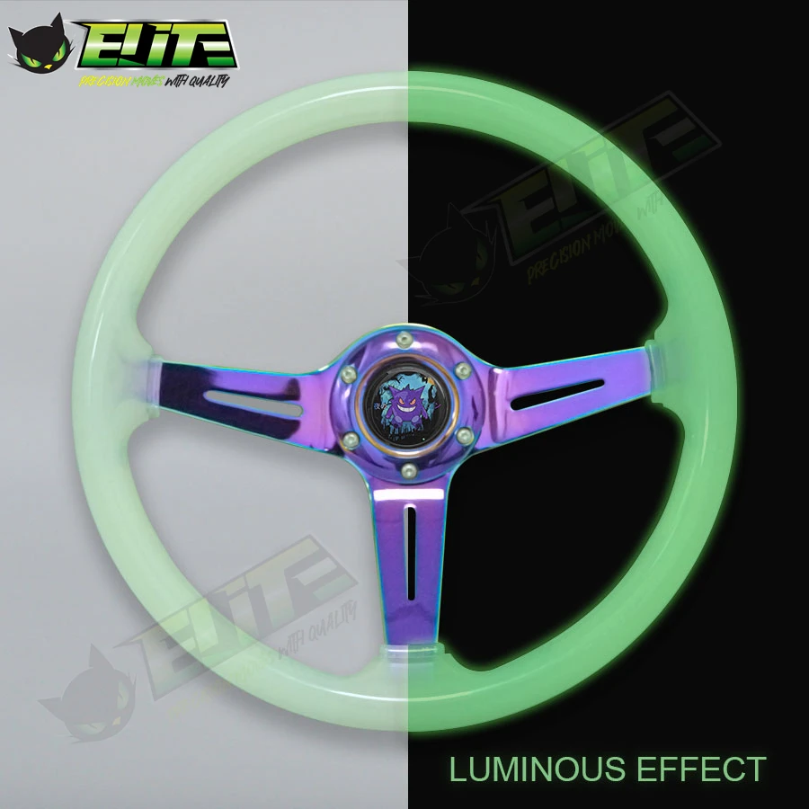 Универсальное гоночное прозрачное акриловое рулевое колесо 14 дюймов Нео