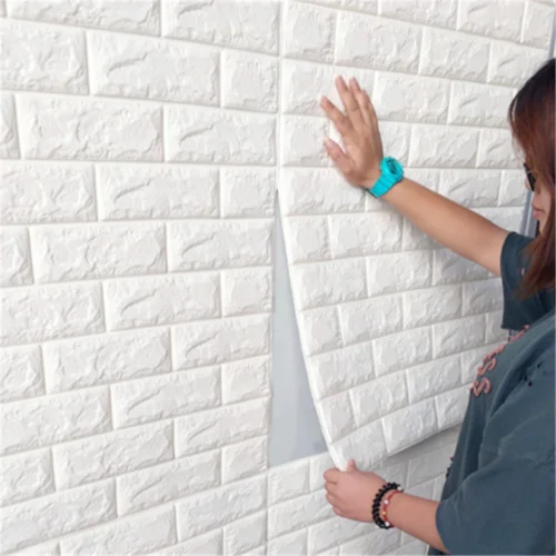 

Home Wall Decor 3D Stereo Wall Stickers Waterproof Living Room Bedroom Wall Covering Self-adhesive Simulation Brick Wallpaper