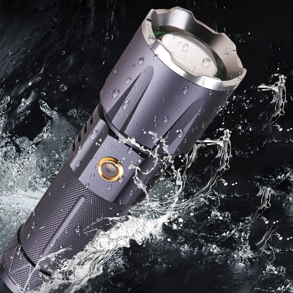 

30W LED Long Range Flashlight Portable High Power Outdoor Lighting Rechargeable Power Bank Function for Camping Hiking Emergency