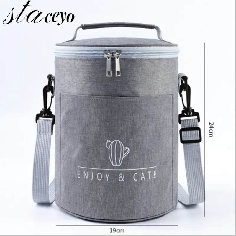 

Портативная сумка для ланча большой емкости, утолщенный Ланч-бокс для сохранения свежести, круглая сумка с алюминиевой фольгой, изоляционные мешки, новинка 2023
