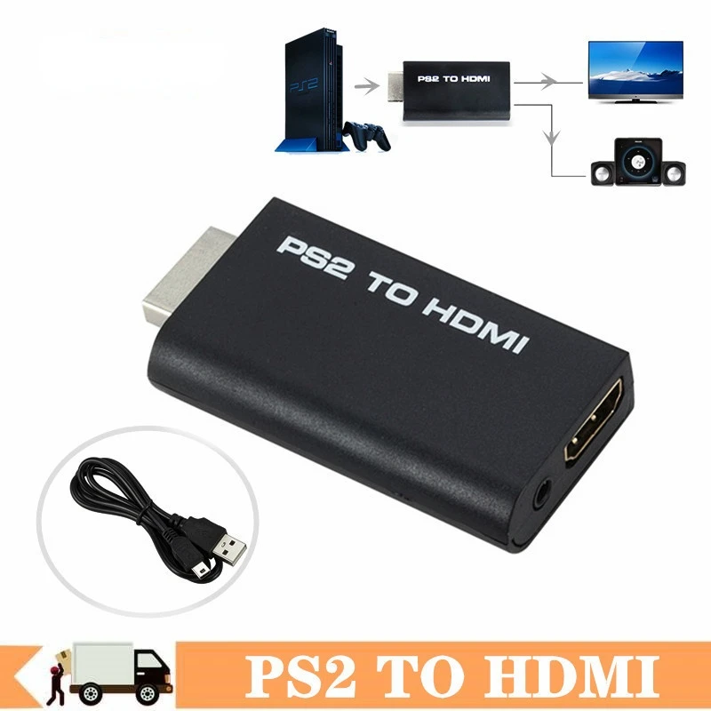 

For PS2 to HDMI-Compatible Audio Video Converter Game Console to HDTV Monitor Adapter Protector Display Connector Accessory