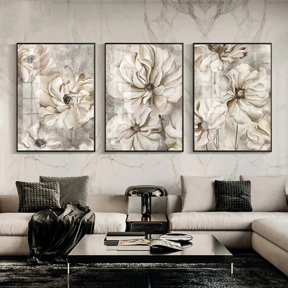 

Abstract White Flower 5D Diamond Painting Art Full Diamond Embroidery Rhinestone Pictures Cross Stitch Kits Home Wall Decor Gift