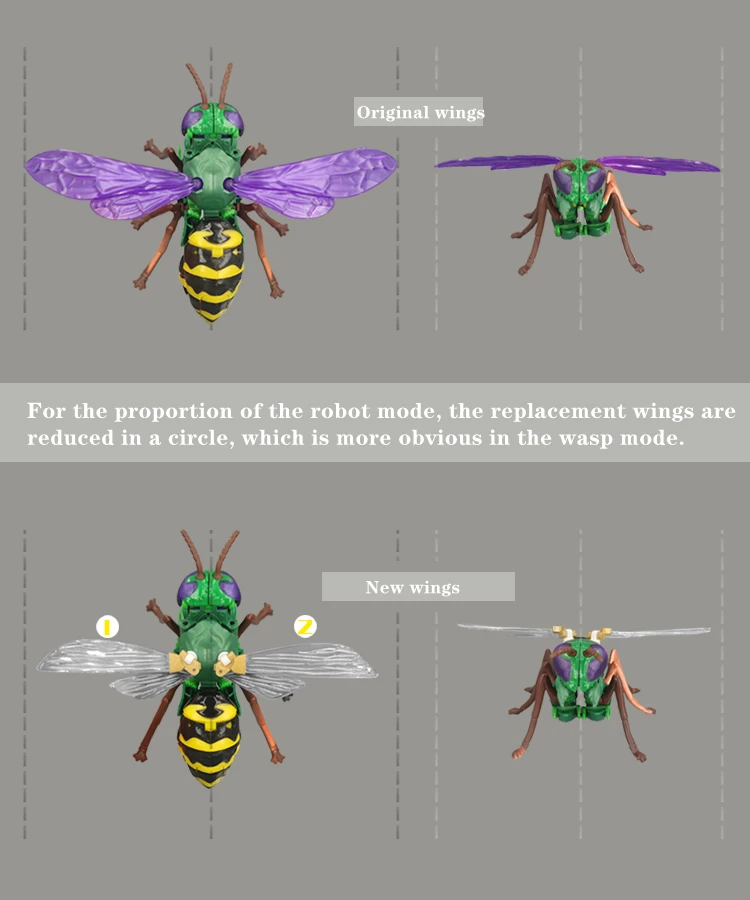 Новые сменные прозрачные крылья для Kingdom Waspinator -GO Better Studio |