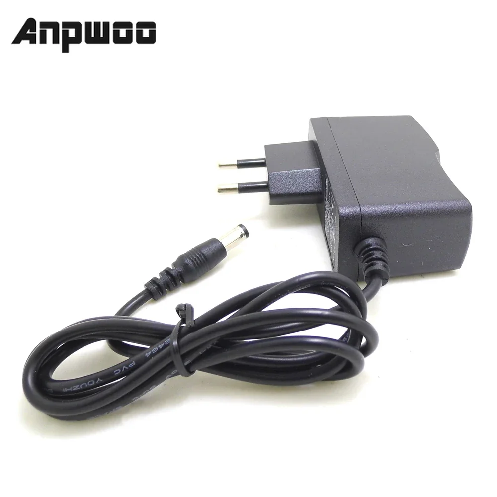 

ANPWOO EU Plug AC/DC Power adapter charger Power Adapter for CCTV Camera AC 100-240V DC 12V 1A (2.1mm * 5.5mm)