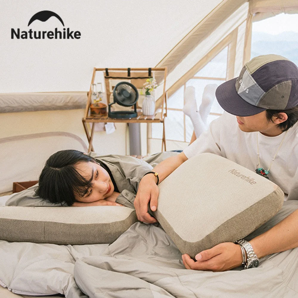 Удобная квадратная подушка Naturehike из хлопка с эффектом памяти — для сна в офисе