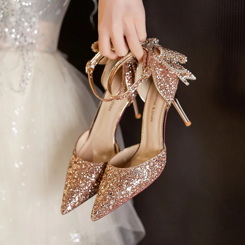 SOLEMATE European and American-style Bow-knot High Heels - A Must-have for Parties with 6.5/8.5cm Heel Heights Available