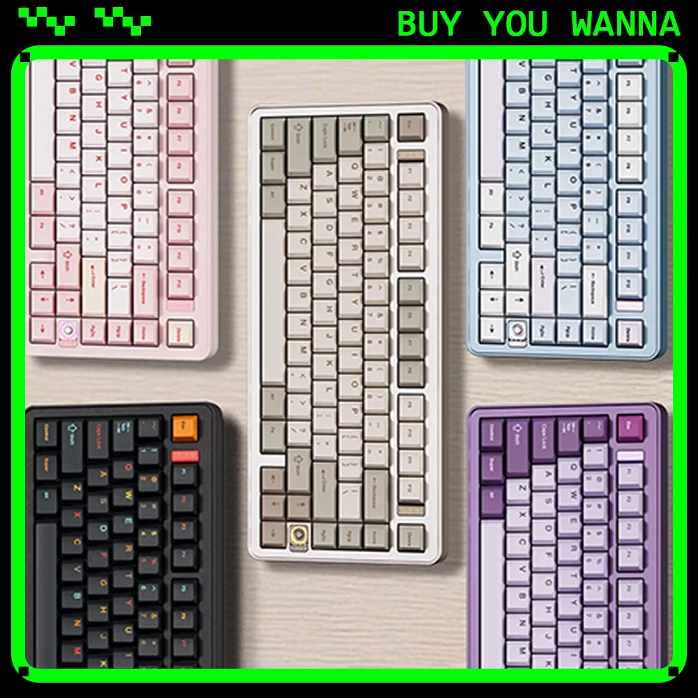 Фото Механическая клавиатура TICKTYPE EVO75, три режима подключения, низкая задержка, RGB-подсветка, игровая клавиатура с высокой износостойкостью, Gasket-крепление, Hot Swap, аксессуары для ПК, подарки №1
