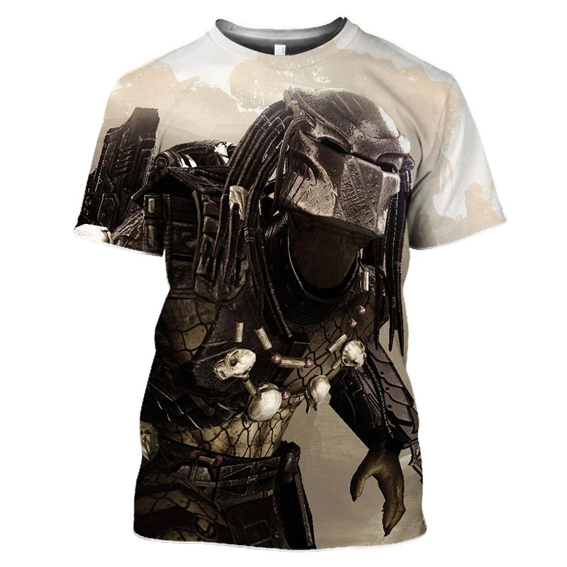 

New Hot Warrior 3D Printed T-shirt Unisex Anime Predator Summer Short Sleeve Top Trendy Casual Sport Personalized Men's Clothing