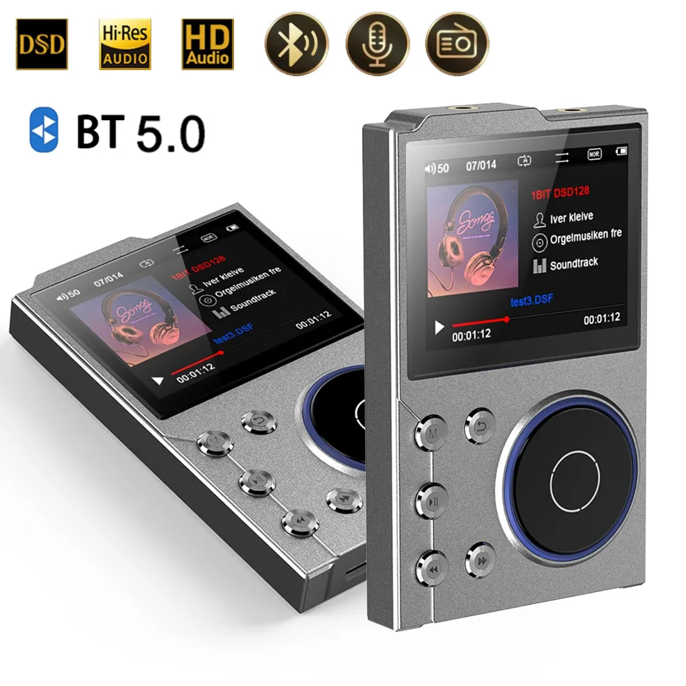 HiFi MP3 Player 64GB 2.4 Inch Lossless DSD High Definition Portable Digital Audio Music For Walkman Supports Up to 128GB