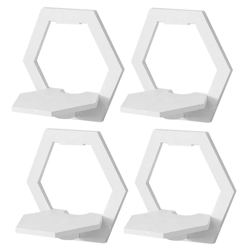 

Настенная полка, 4 шт., настенная вешалка для фона телевизора, для спальни, прикроватная настенная креативная подставка для цветочных Горшко...