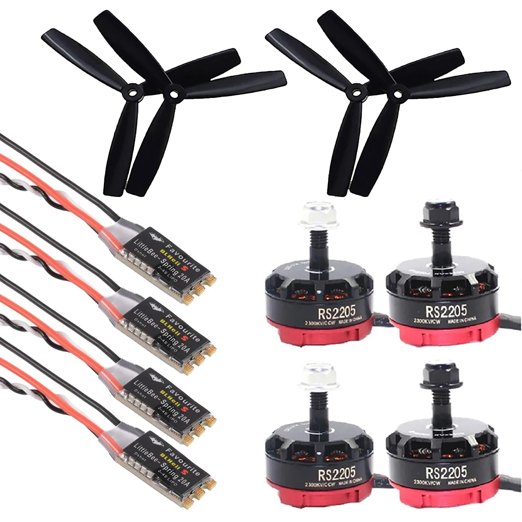 RS2205 2205 2300KV CW CCW бесщеточный двигатель и LittleBee 20A blheli _ s ESC для FPV RC QAV250 X210 гоночный