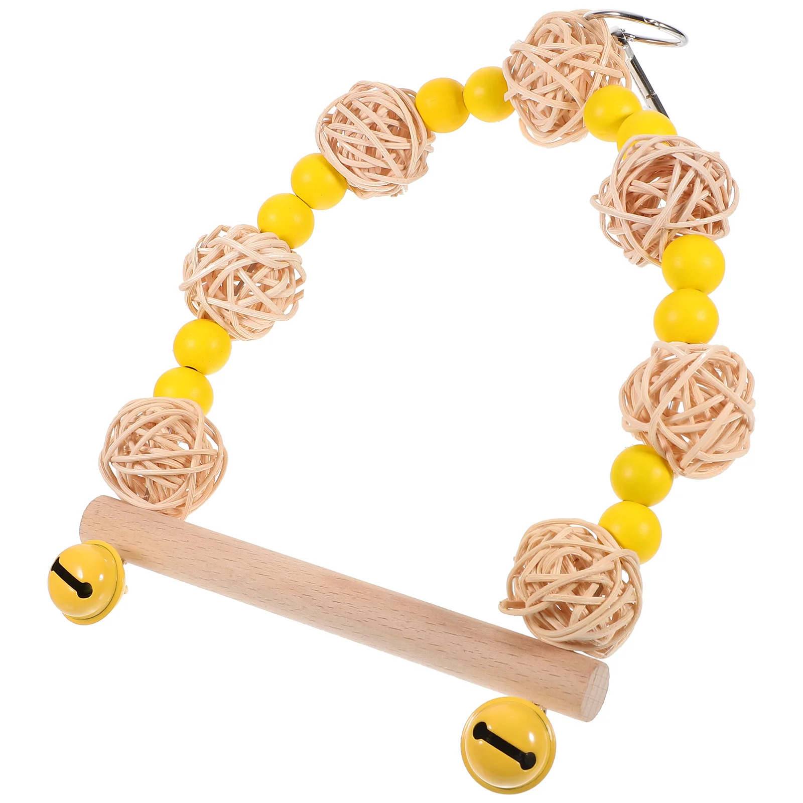 

Parrot Cage Wood Swing Bird Perch Stand Parrot Cage Hanging Stand Bird Chewing Toy