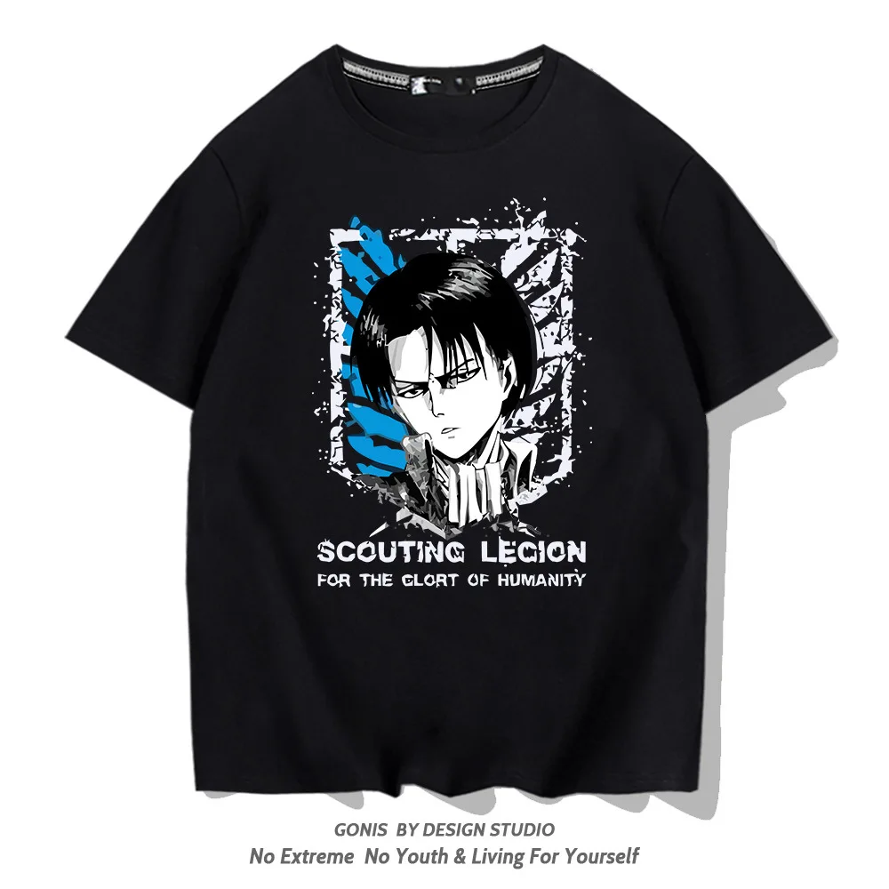 Y Liwell с коротким рукавом аниме-атака гигантская летняя тенденция свободная