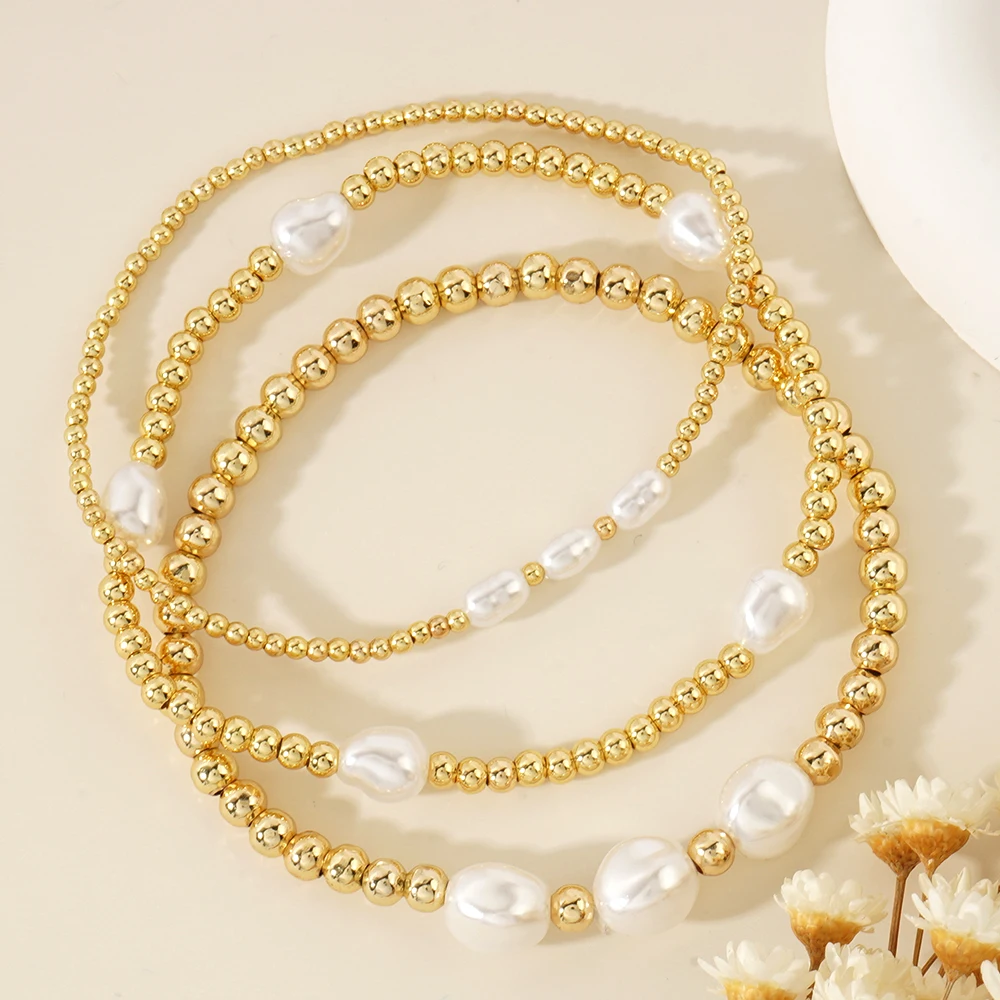 3 шт./набор медные бусины и браслеты для девочек