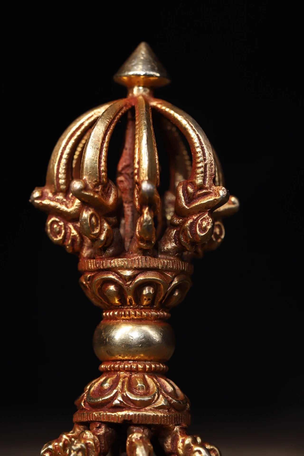 5 &quotКоллекция тибетского храма старая фиолетовая бронза позолоченная киноварь