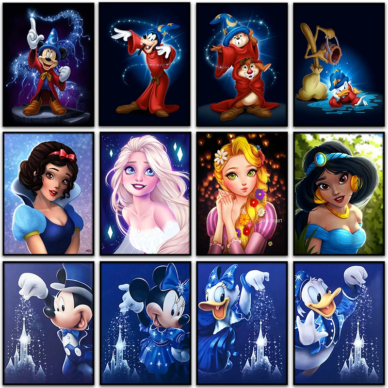 

Daimond 5D DIY Diamond Painting Mickey Mouse Disney Princess home decor Full Square&Round Diamond mosaic embroidery Cross stitch