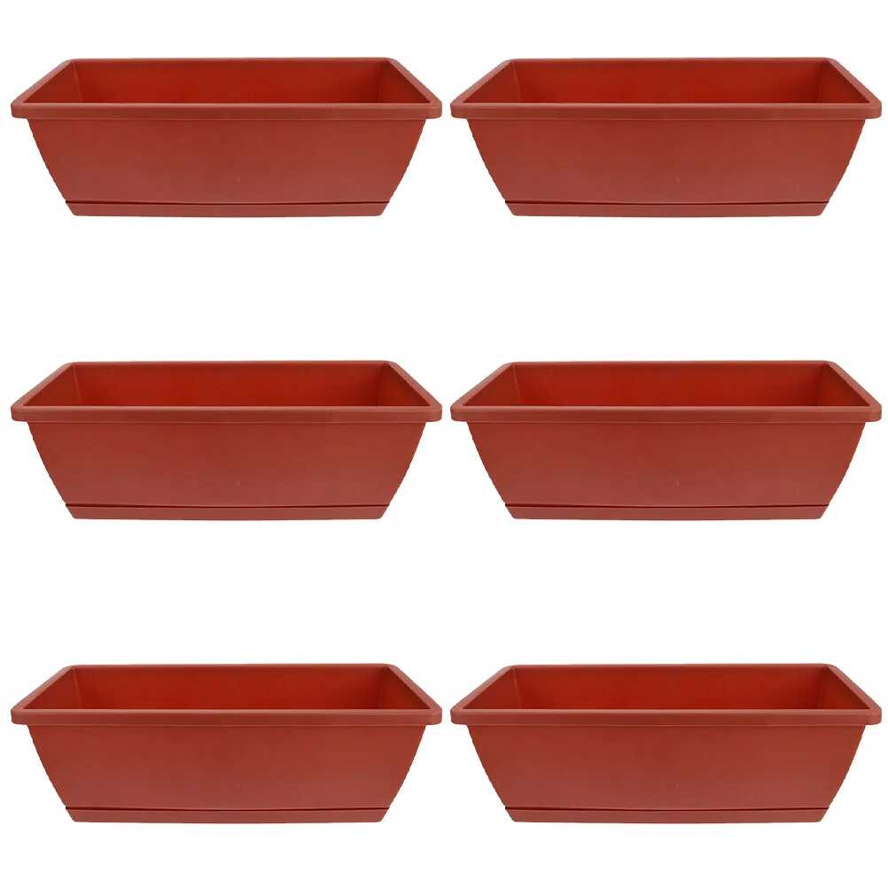 

6 Pcs Planter Gardening Bonsai Container Plastic Pot Practical Flowers Vase Large Flowerpot Decorations Office Rustic Vases