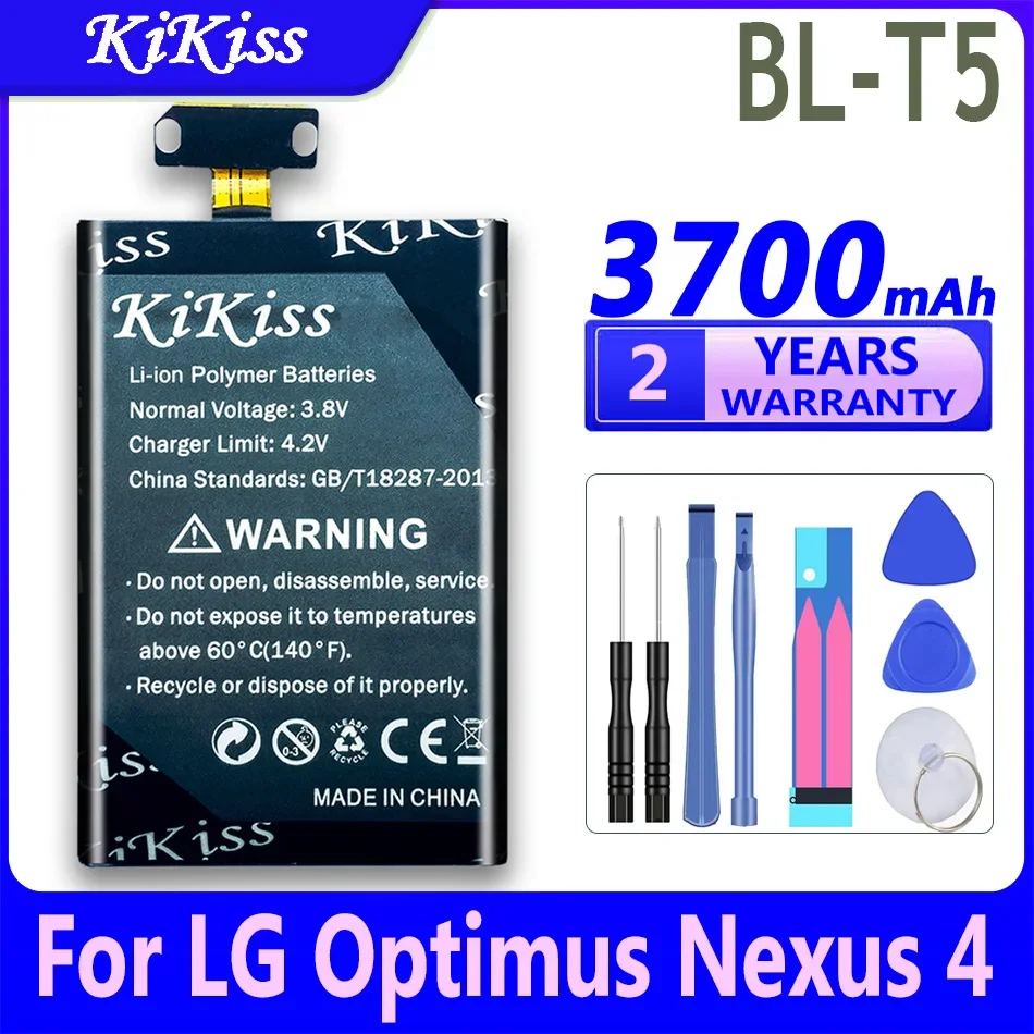 KiKiss для LG Google Nexus 4 Nexus4 E960 E975 E973 F180 аккумулятор мобильного телефона 3700 мАч BL T5 BLT5 BL-T5