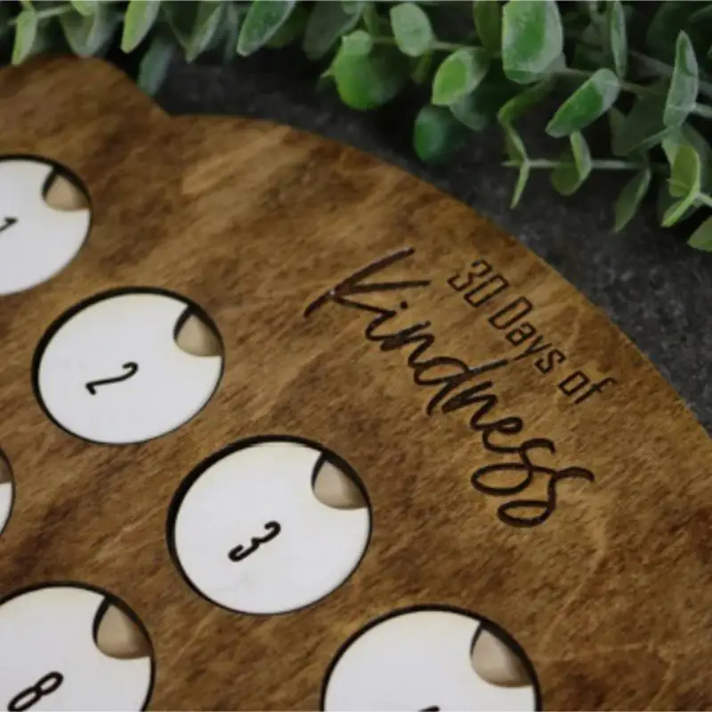 Рождественский календарь Acts Of Kindness Деревянные настенные календари Ежедневные