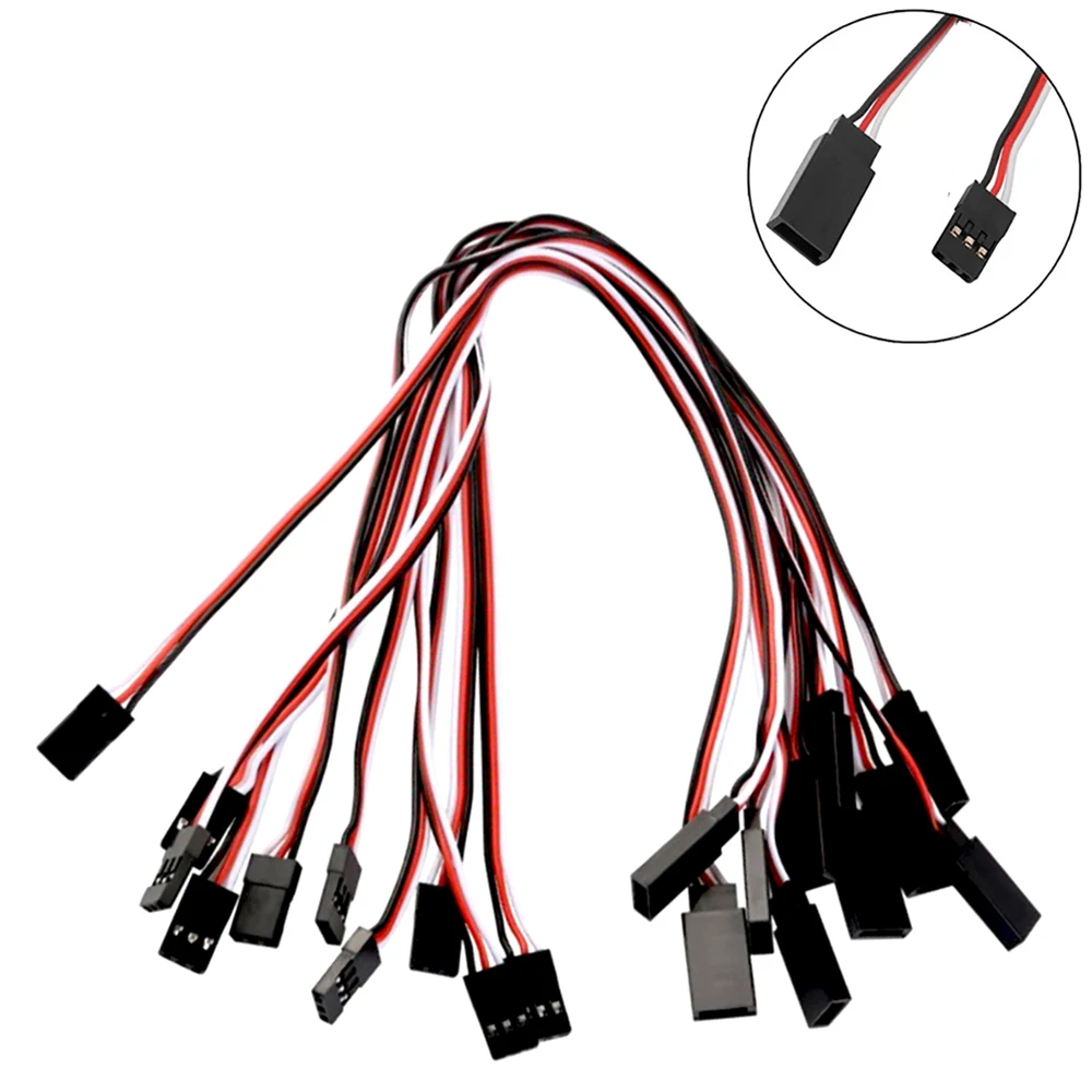

10pcs/lot 100mm/150mm/200mm/300mm/500mm RC Servo Extension Cord Cable Wire Lead JR For Rc Helicopter Rc Drone