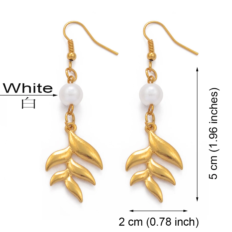 Серьги Anniyo с Гавайскими листьями для женщин и девушек ювелирные изделия на день