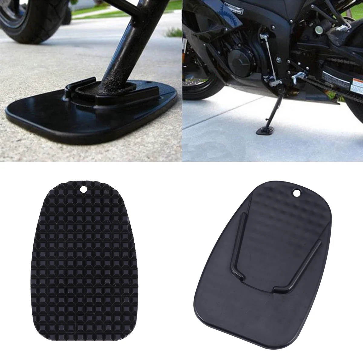 

Biking Accessories Stand Motorcycle Kickstand Pad Rugged Motorbike Kick Stand Coaster Support Plate Protector Motorcycle