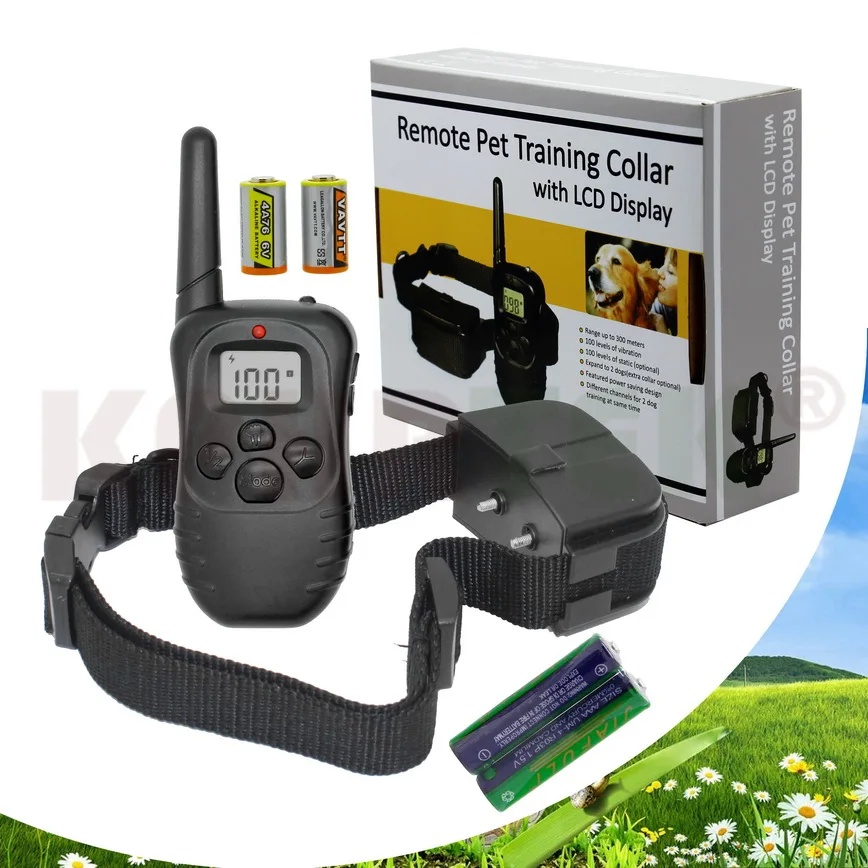 

Электронный ошейник для собак, дрессировочный ошейник с дистанционным управлением и защитой от лая, с ЖК-дисплеем, 998D