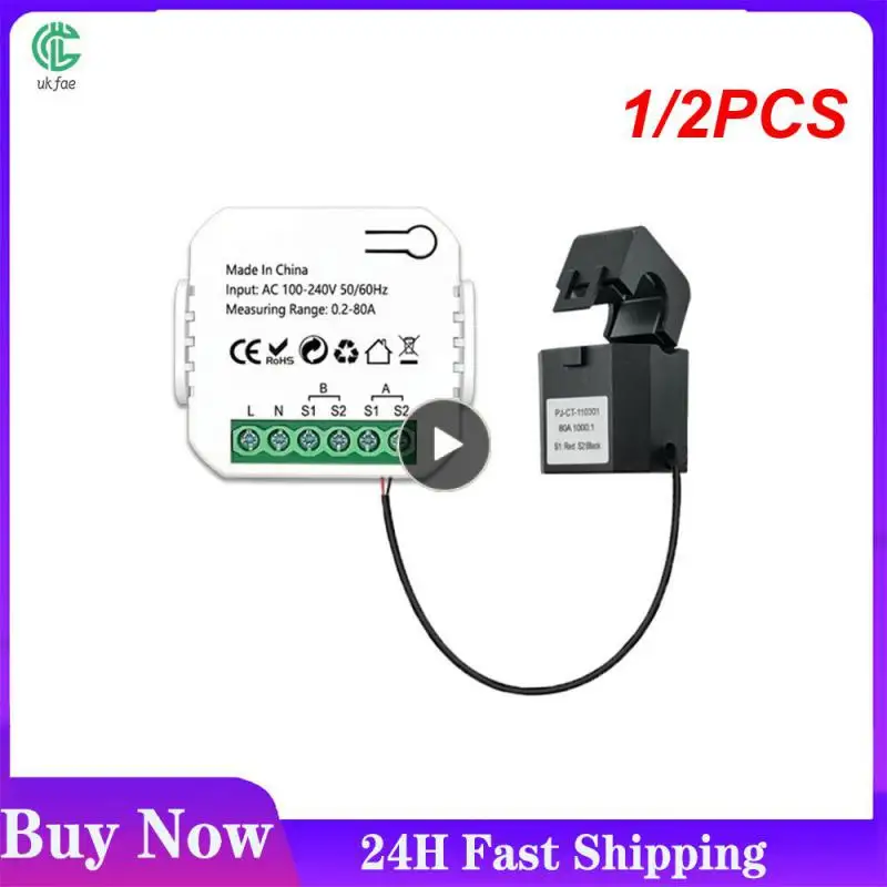 

1/2 шт., двухсторонний измеритель энергии Tuya, Wi-Fi, 1/2 каналов