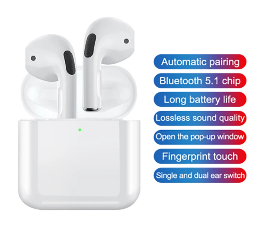

Pro 4 Earbuds Wireless Bluetooth Headsets Mini Sport Earpodding Waterproof Earphone Charging Box Microphone for Apple Xiaomi Hua