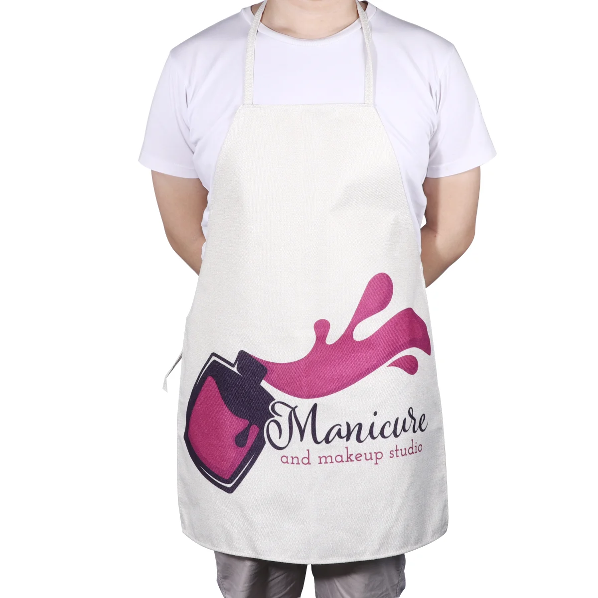 

Apronaprons Nail Kitchen Funny Women Cooking Tech Nails Salon Cloth Mens Cute Men Grilling Cotton