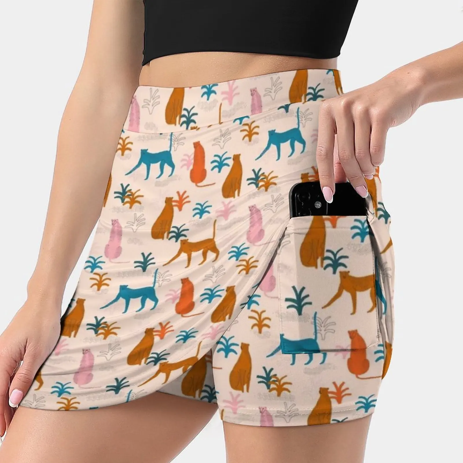 

Cheetah In The Jungle Women's skirt Aesthetic skirts New Fashion Short Skirts Cheetah Leo Leopard Tiger Tigers Jungle Forest