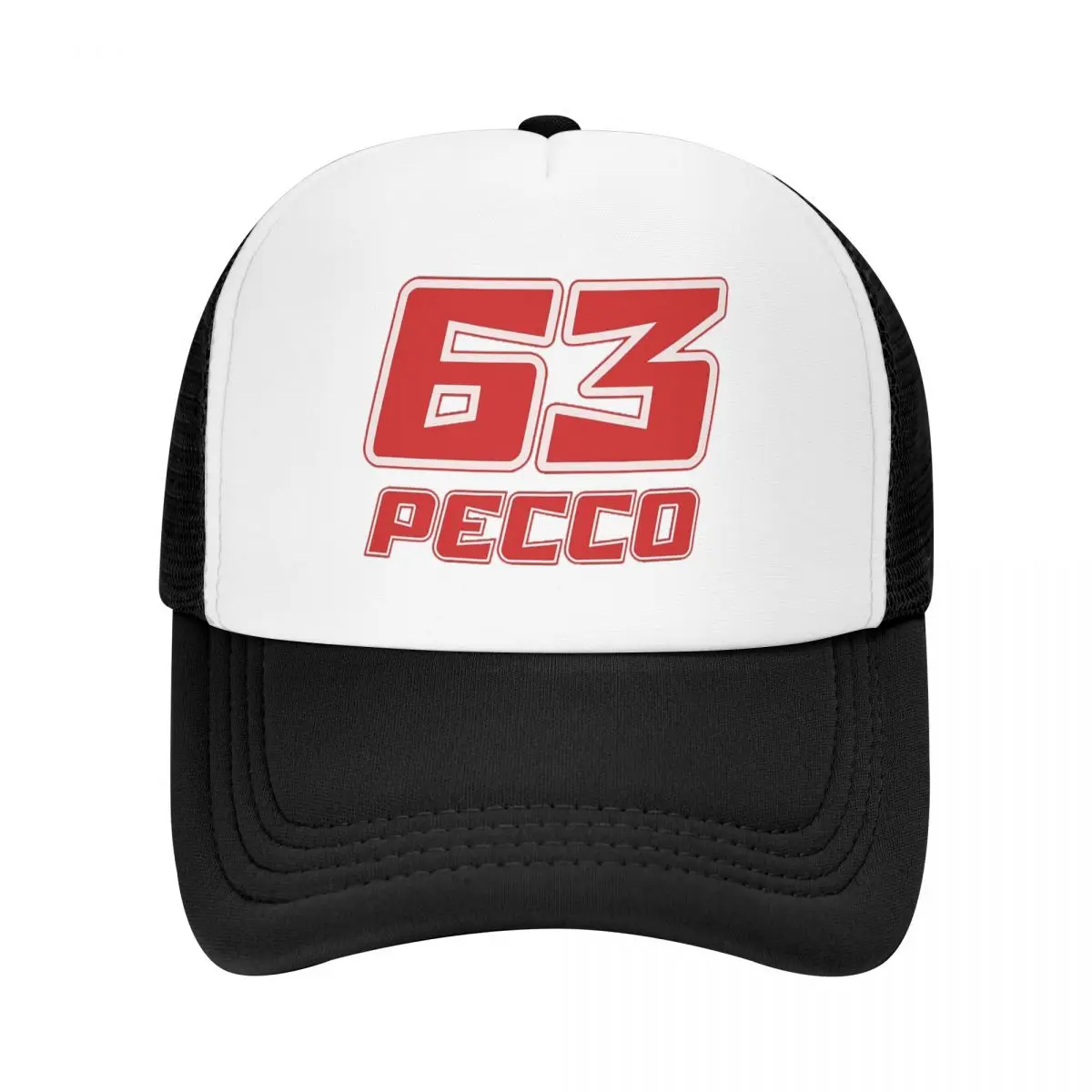 Кепка Pecco Bagnaia 63 модная повседневная сетчатая бейсболка регулируемая шляпа
