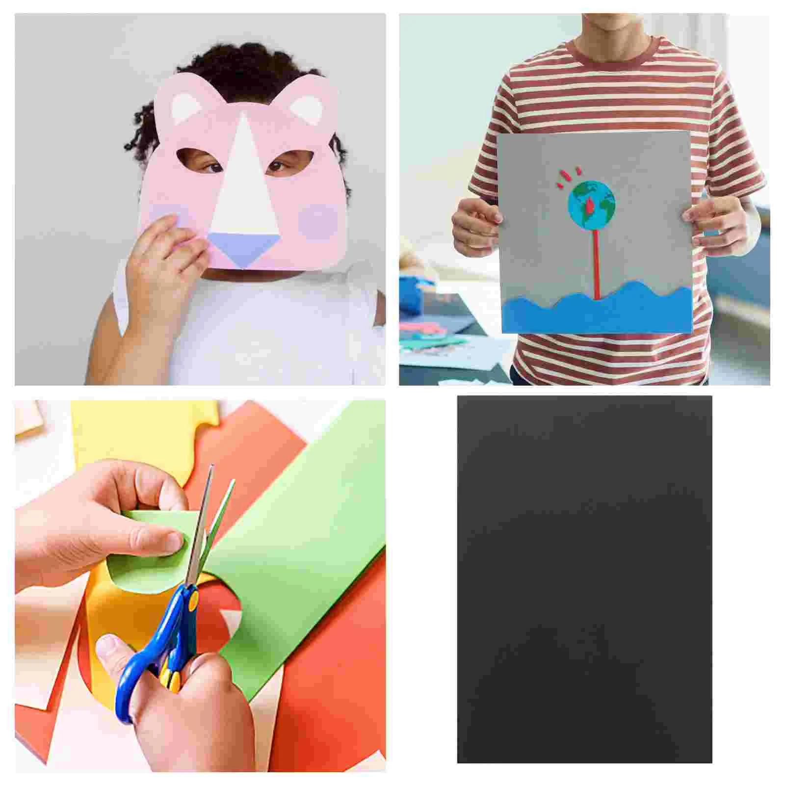 50 листов черной картонной упаковочной бумаги картон А4 высококачественный