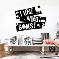 i love video game wall stickers gamer wall stickers kids room boys bedroom play area diy art decals decor wallpaper game murals