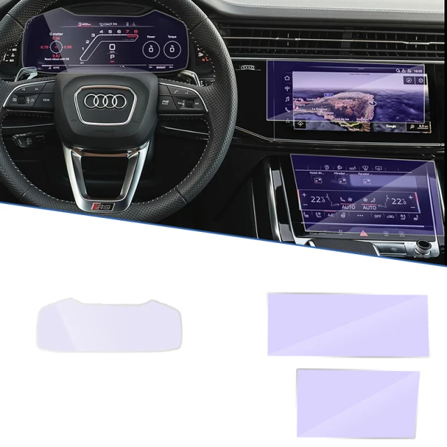 

Для Audi Q7 4M MK2 Q8 MK1 2019 ~ 2022 автомобильный навигационный инструмент ультратонкая пленка полноэкранная защита закаленное стекло аксессуары