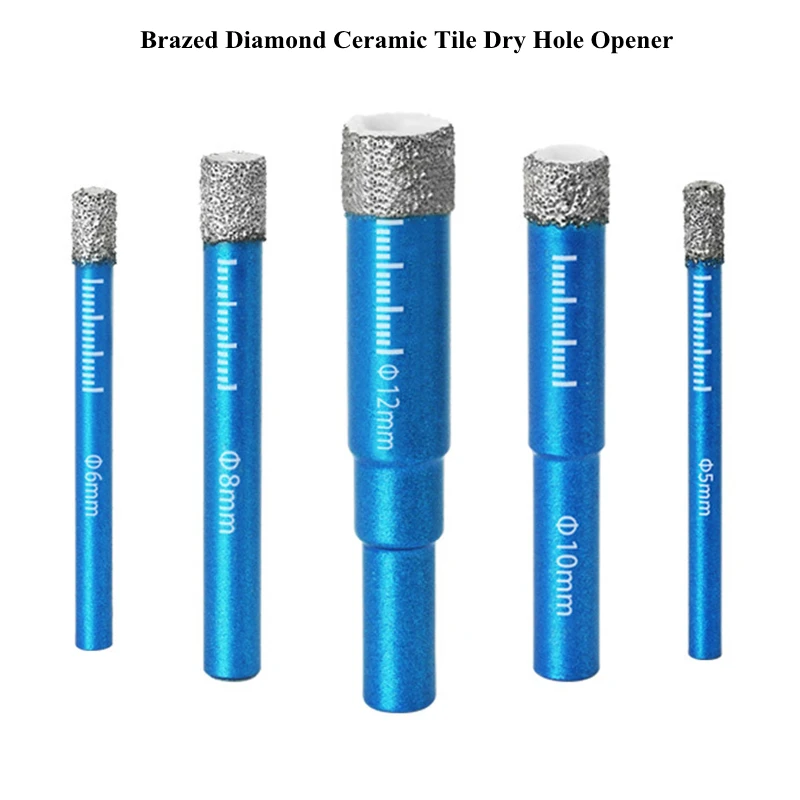 

5 ~ 16 мм открывалка для сухого отверстия для керамической плитки с охлаждающим воском, алмазной пилой для отверстий, для стекла, мрамора, кварца, нефрита, инструмент для сверления отверстий