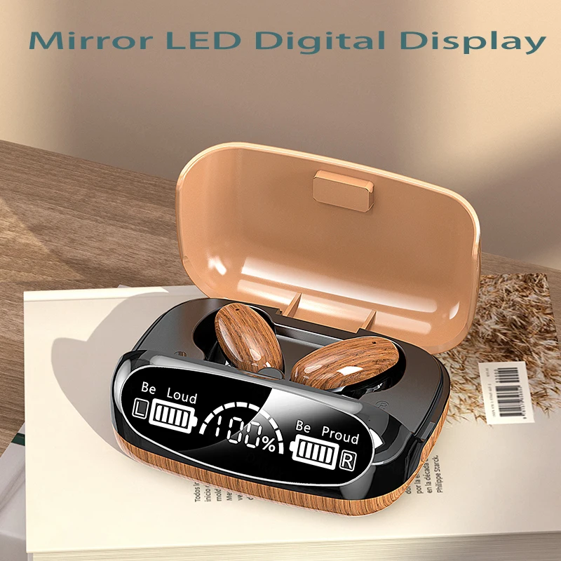 mdug tws m35 wireless bluetooth headset digital display emergency charging board mic hifi sound for xiaomi bluetooth compatible free global shipping