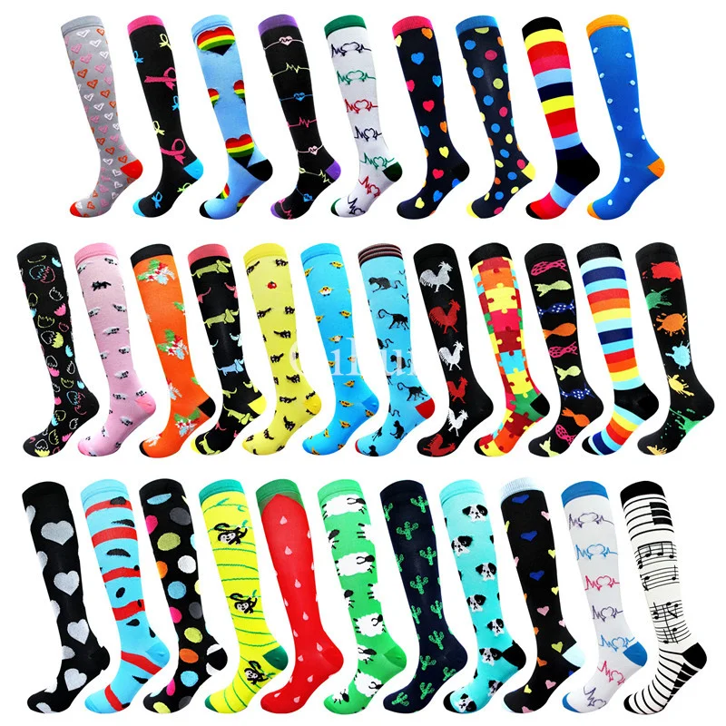 

Носки компрессионные для мужчин и женщин, носки для бега и занятий спортом, при диабете, варикозном расширения вен, уличные