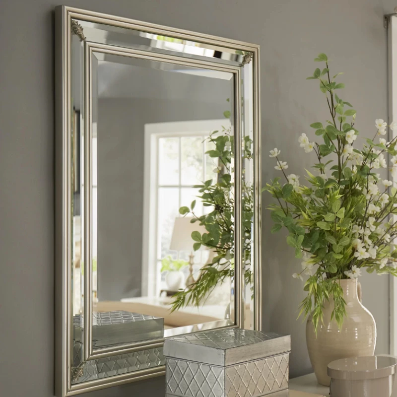 

Настенное прямоугольное зеркало в скандинавском стиле, роскошное художественное украшение для гостиной, ванной комнаты, зеркала для макияжа, люстро, спальни