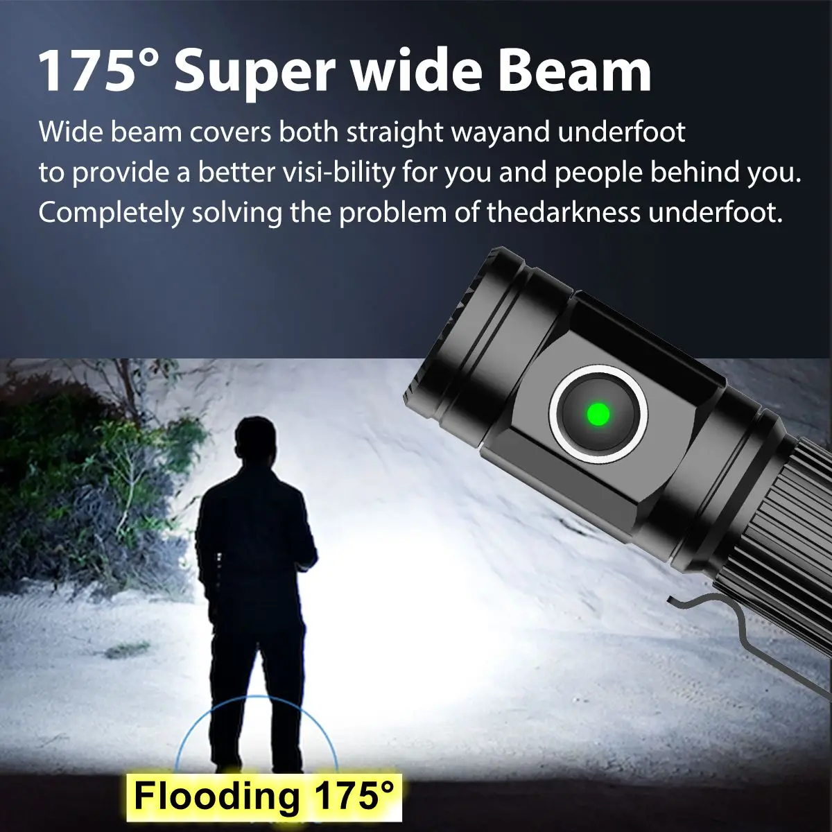 Высокомощный фонарик для повседневного использования яркий 2000 люмен