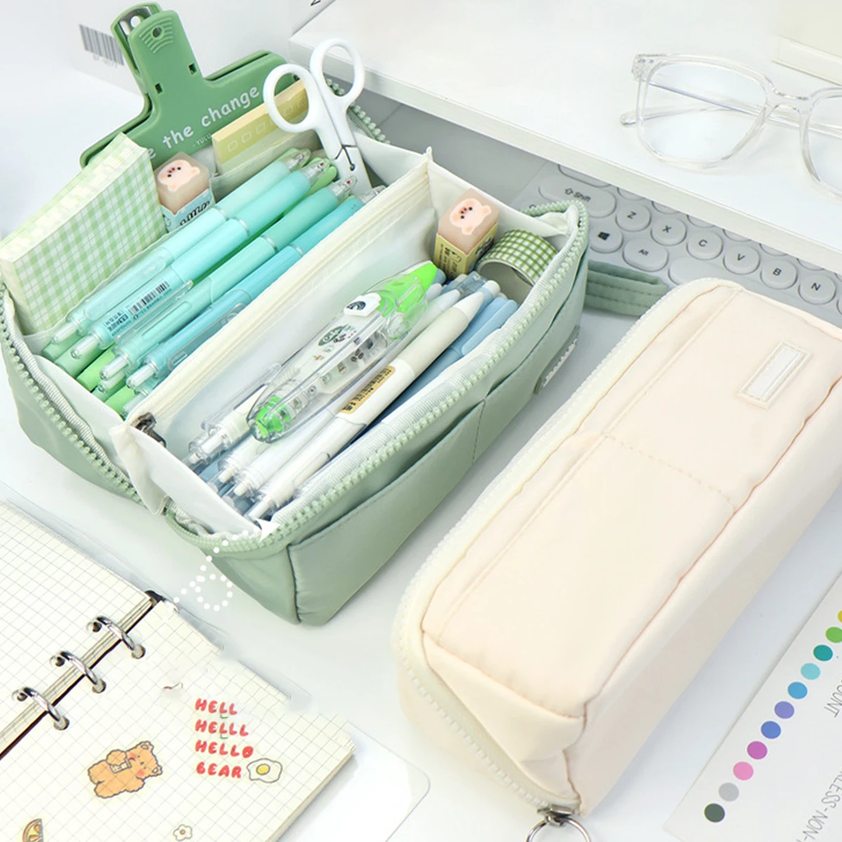 

Чехол для карандашей большой емкости, ручка, фоторучка, многослойная Холщовая Сумка для канцелярских принадлежностей, многофункциональный пенал для школы