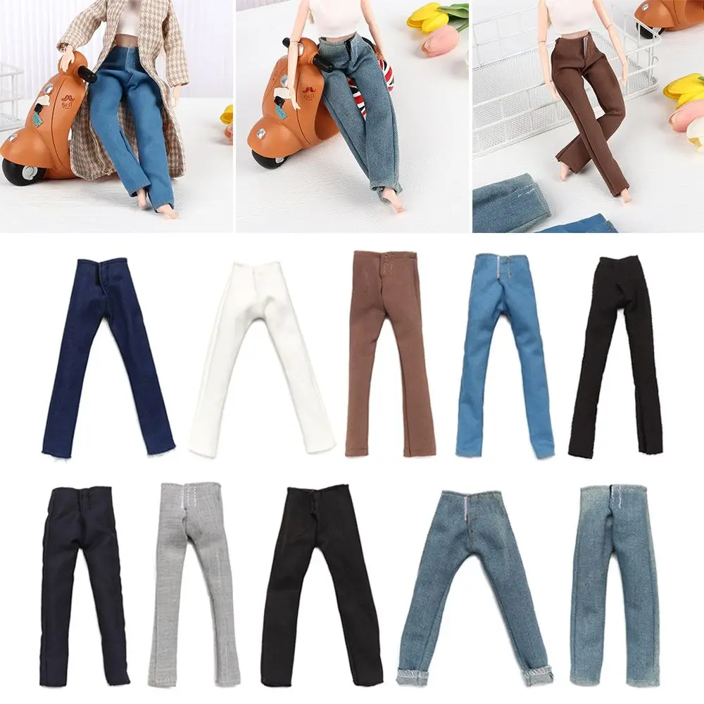 

Scale Boyfriend Doll Trousers Role Play Dress Up Game Mini Casual Jeans Dolls Accessories Toy Clothes Male Doll Nice Pants