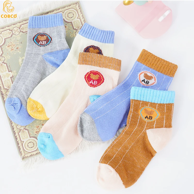 

5Pairs Baby Boys Socks Newborn Girls Sport Socks Infant Children Breathable Cotton Printed Soft Toddler Kids Ankle Socks
