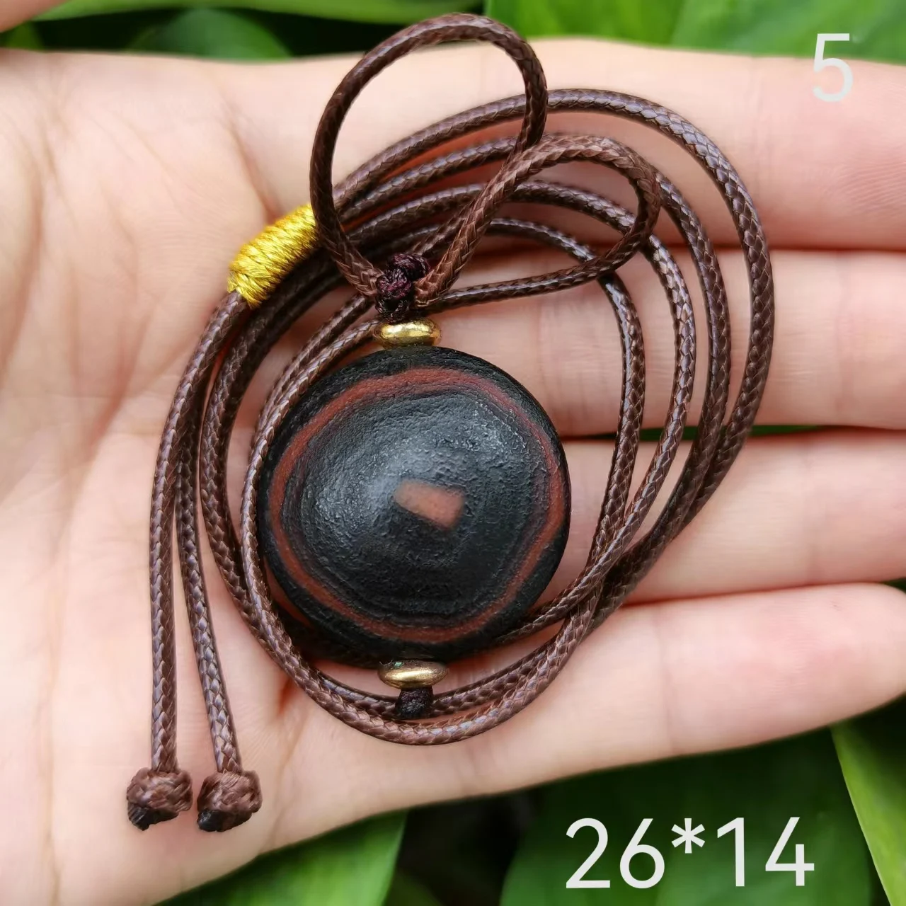 1pcs/lot natural preferred round stone one eye dzi bead sheep plate necklace old agate weathered jewelry amulet custom precious