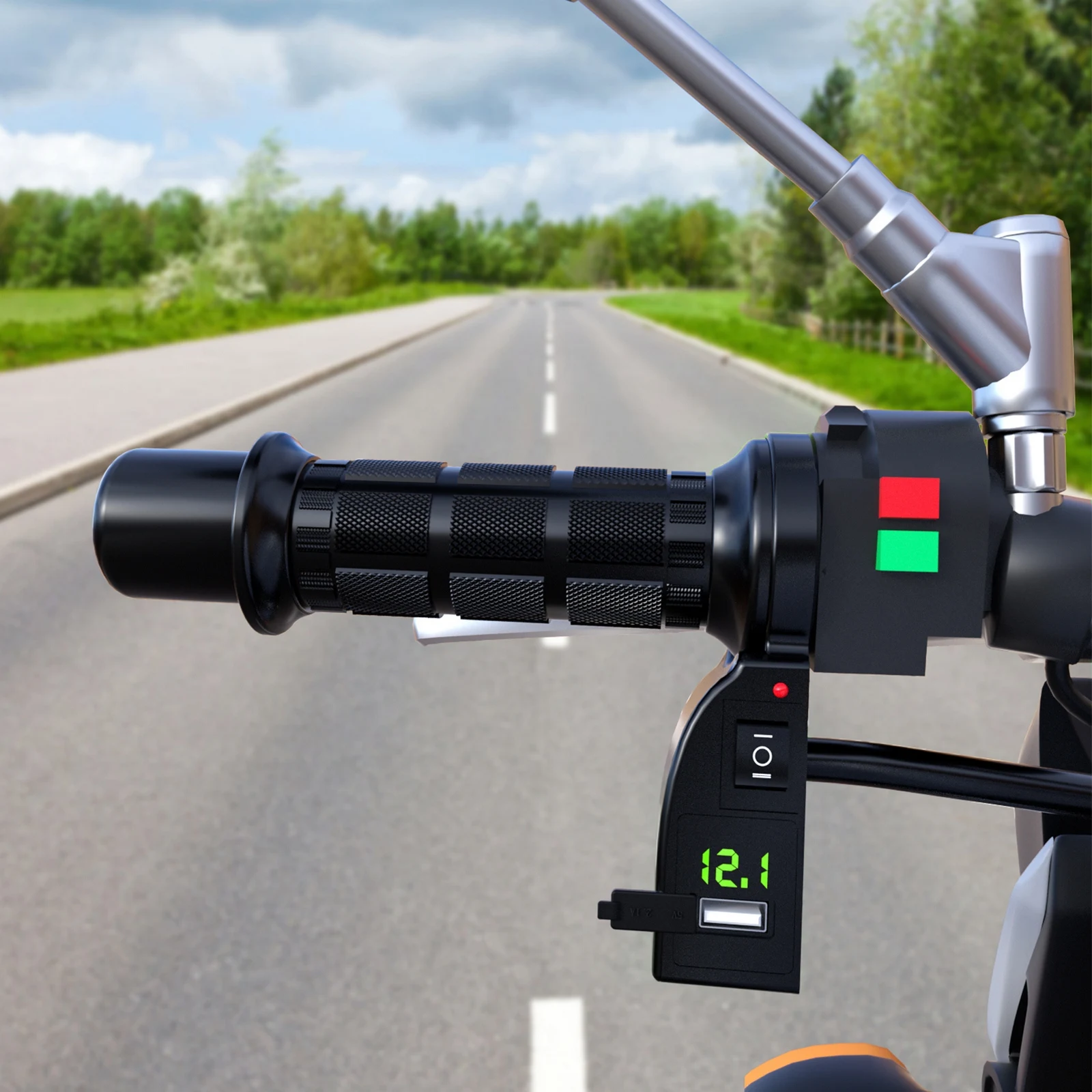 

Motorcycle 22mm Speed Regulator Handle Bar Grips Heated Equipment Supplies Pit Electric Bike Gas Handlebar End Parts For Moto