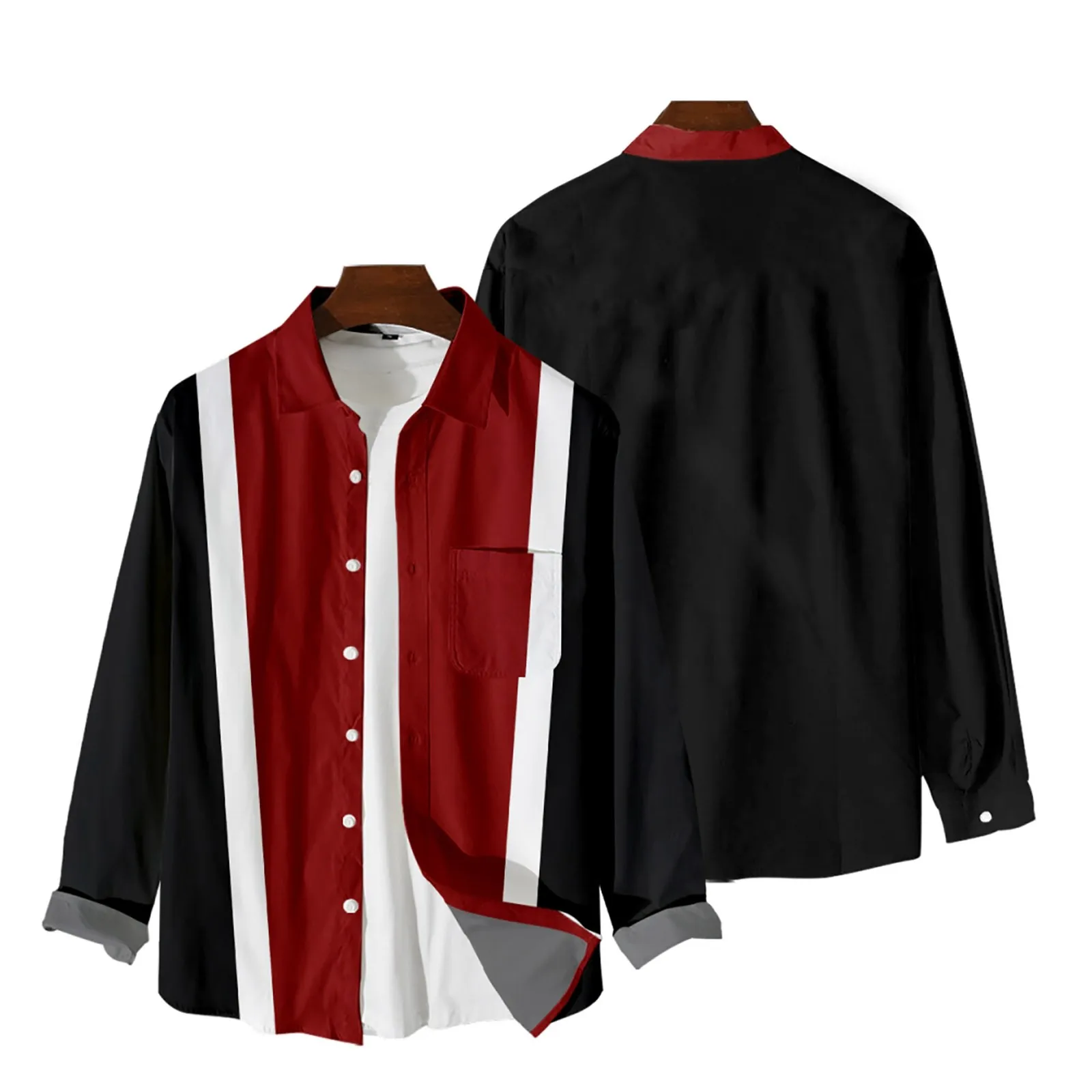 

Гавайская рубашка для мужчин, мягкая сорочка с длинным рукавом, принт s, на пуговицах, в стиле ретро 50-х годов, большие размеры 3xlt