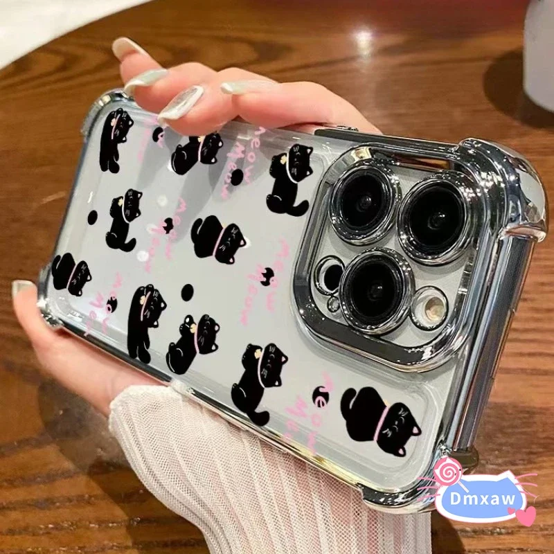 Для OPPO A97 A93S A78 A58X A57 A77 A7 A5S A12 F11 Find X7 Ultra Reno 8Z 7Z 8 7 Lite Чехол для телефона с милым черным