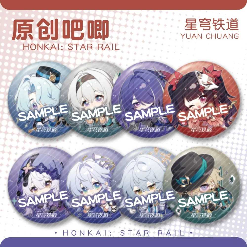 2024 Аниме игра Honkai: Star Rail Laser Baji Badge Robin Sunday Aventurine Mikhail Firefly Acheron Sparkle брошь на