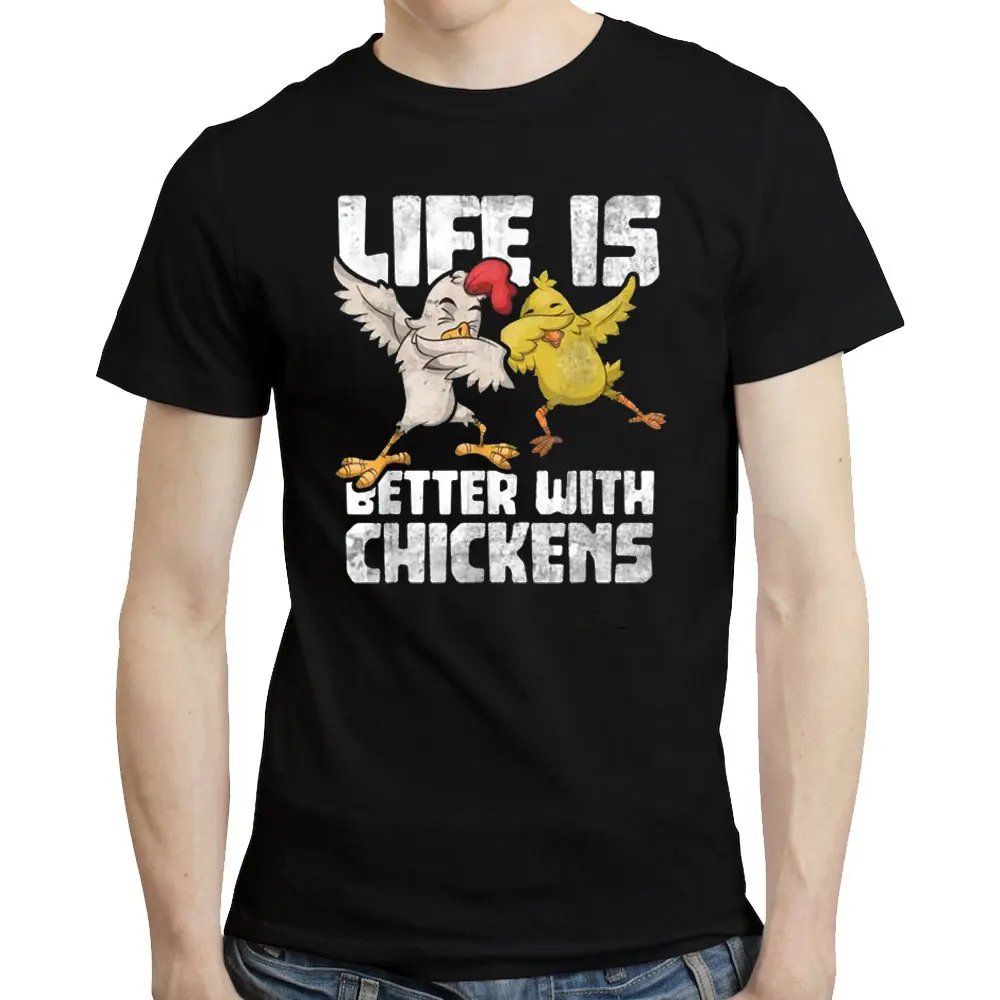 Футболка с забавным фермером животных футболка курицей и летние хлопковые